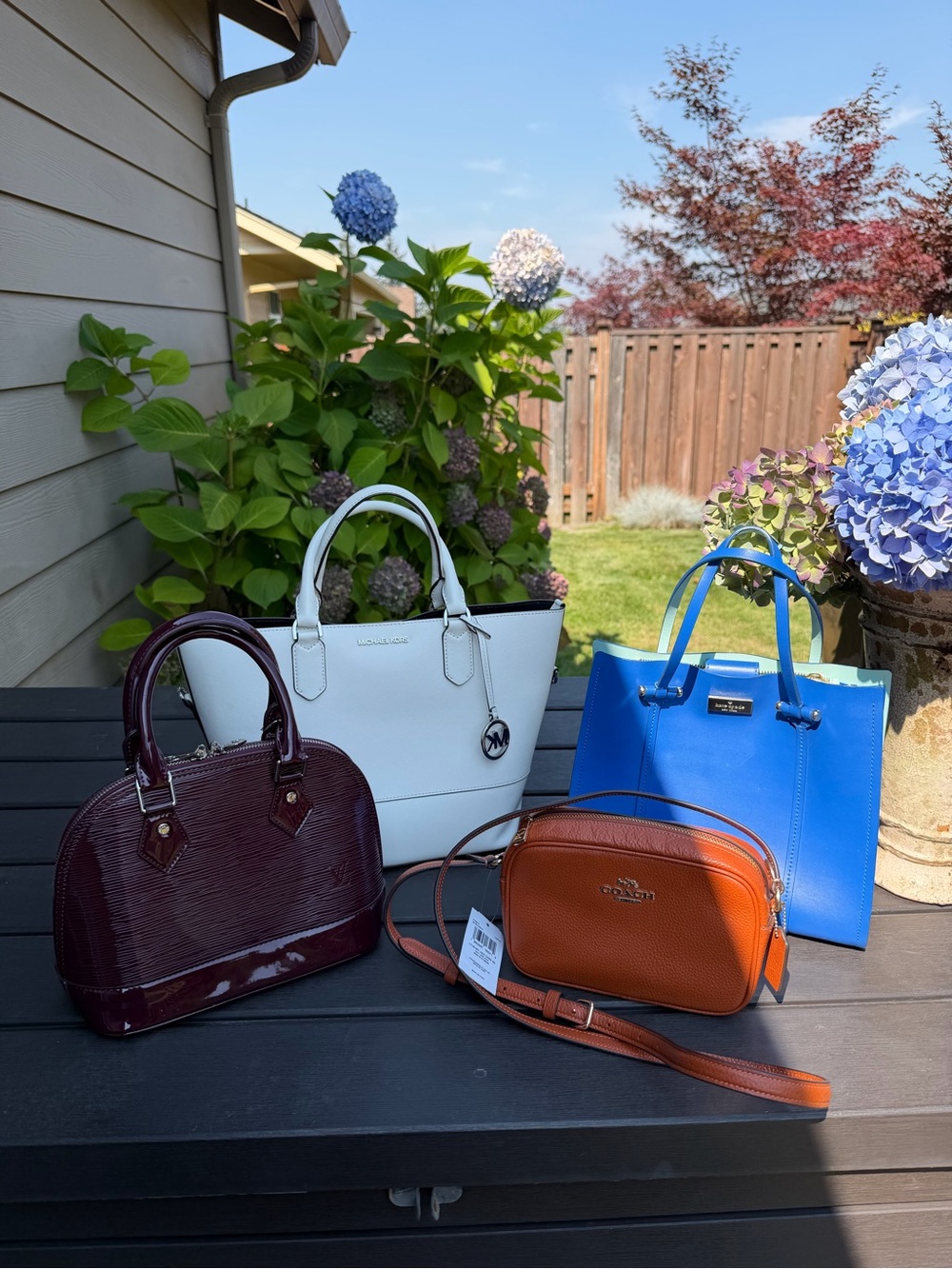 Coach Brown and Blue Crossbody Bag